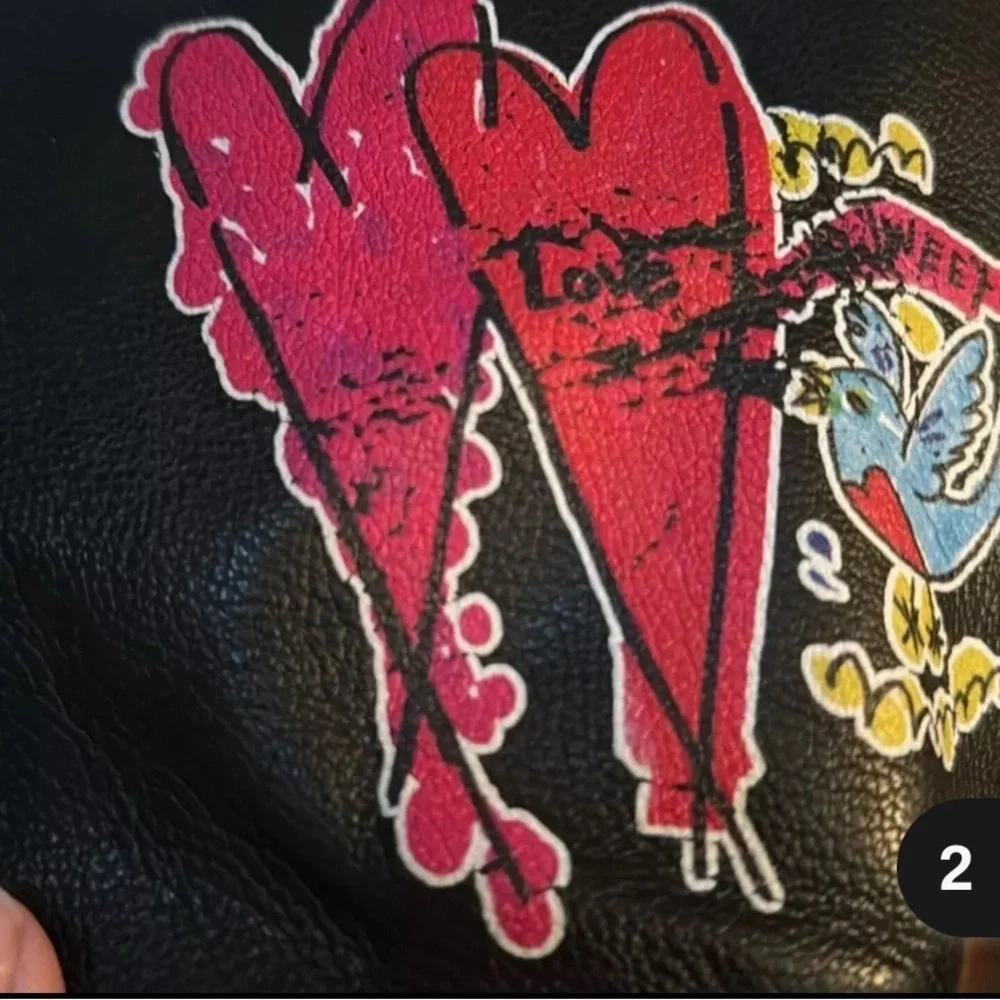 Retired Brighton fashionista leather hearts love‎ tote bag